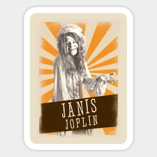 Vintage Aesthetic Janis Joplin 80s Sticker